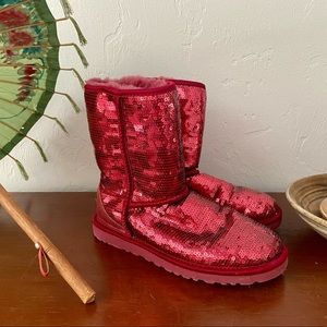 Australian UGG Magenta Sequin Boots!